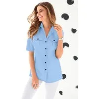 Sieh an! Klassische Bluse Bluse Kurzarm