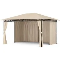 blumfeldt Pavillon Mondo Pavillon 3x4 m Metallrahmen 4 Seitenwände wetterfest, (Set), Gartenzelt Partyzelt Festzelt mit 4 Seitenwänden für Privatsphäre