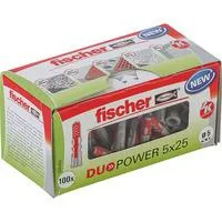 Dübel DUOPOWER 5x25 LD hellgrau/rot, 100 Stück