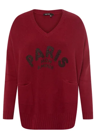 Marc Aurel - Pullover mit Logo-Print red varied - Gr. - 38