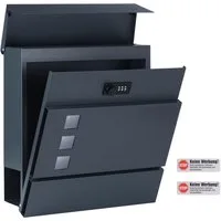 Zedelmaier Wandbriefkasten Briefkasten XXL Wandbriefkasten groß Briefkasten C4