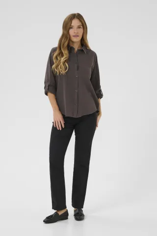 Langarm - Hemd Regular fit Black Oyster