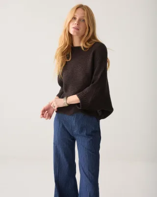 Summum - Wrap sweater Super soft knit Dark chocolate - Gr. - M
