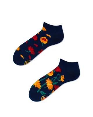 many mornings - Socken - Flower Power gelb/blau - Gr. - 38