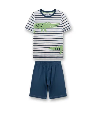 Sanetta - Schlafanzug kurz white pebble - Gr. - 098