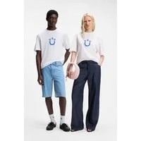 HUGO T-Shirt Norizom Rundhalsausschnitt, reine Baumwolle, Regular Fit