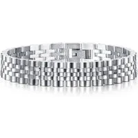 KARMA Edelstahlarmband Armband Herren Edelstahl Silber 19,5 cm Herrenarmband (wasserfest & antiallergisch, 1-tlg., Geschenk für Ihn), Metall Metallarmband Herrenschmuck