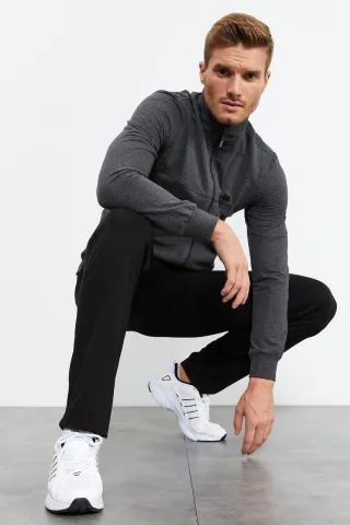 Herren Sweatshirt- und Hosen-Set mit Reißverschluss