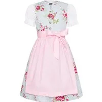 Ramona Lippert Dirndl Kinderdirndl Vicky Hellgrün Rosenprint, 3-teilig mit Schürze & Bluse