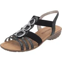 Remonte Riemchensandale, Keilabsatz, Sommerschuh, Sandalette mit Gummizügen