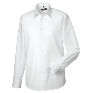 Russell Collection - Hemd für Herren Langärmlig (Weiß)