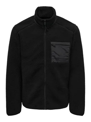 ONLY&SONS - ONSDALLAS SHERPA JACKET OTW VD Black - Gr. - M