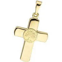 JOBO Kreuzanhänger Anhänger Kreuz mit Lebensbaum, 333 Gold