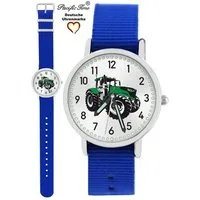 Pacific Time Quarzuhr Kinder Armbanduhr Traktor grün Wechselarmband, Mix und Match Design - Gratis Versand