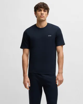 Pyjama-T-Shirt in Dunkelblau