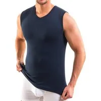 HERMKO Unterhemd 3050 Bio-Baumwolle, Muskelshirt,Vest, V-Ausschnitt, breite Achsel