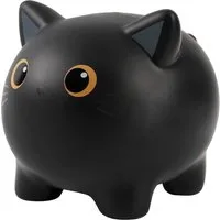 I-TOTAL Spardose I-TOTAL® Spardose Sparbüchse robuster Kunststoff schwarze Katze