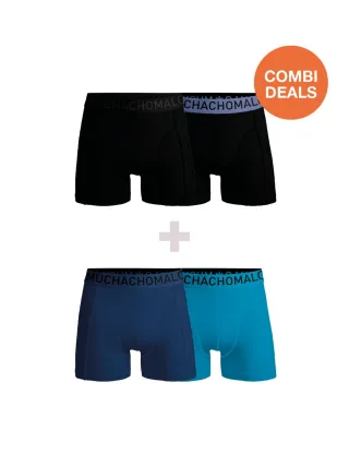 Muchachomalo - 2er-Pack + 2er-Pack Boxershorts für Herren - Kombiangebot