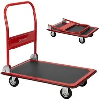 Werkzeugkönig Rollwagen Plattformwagen Transportkarren klappbar, antirutsch Ladefläche - klappbarer Schiebebügel - belastbar bis 300 kg