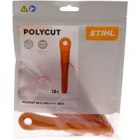 STIHL Rasenmähermesser 12x Stihl Kunststoffmesser PolyCut 28-2 und 48-2, 40020071000