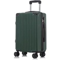 YONSLY Koffer Hartschalen-Reisekoffer Trolley Handgepäck, 4 Rollen, ABS-Hartschale, Zahlenschloss, weicher Gummigriff