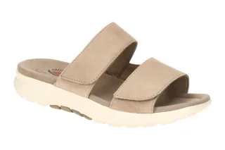 Gabor 86.811.30 ROLLINGSOFT - 2 STRAP Beige Sand Damen Pantoletten Keilabsatz