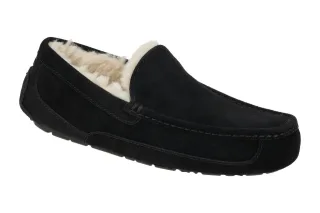 UGG 1101110 BLK ASCOT Herren Slipper Schwarz Echtleder Warmfutter Mokassin G ...
