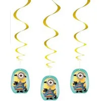Unique Industries Inc. Hängedekoration 'Minions' Deko, 3 Hänger Folien Swirls 66 cm