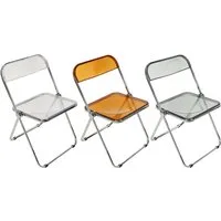 JEOBEST Klappstuhl Acryl Transparent Stuhl, (Stück, 1 St), Stahlrahmen mit Chrom-Finish, bis 120 kg belastbar