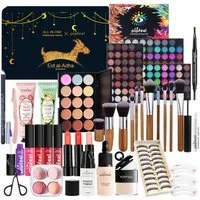 KINSI Make-up Set Make-up Set - All-in-One Makeup Kit inkl.Lidschatten Palette, Foundation,Mascara & Pinsel - Geschenk für Frauen & Anfänger