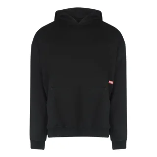 Diesel - Schwarzer Kapuzenpullover mit auffälligem Grafikdesign auf der Rückseite