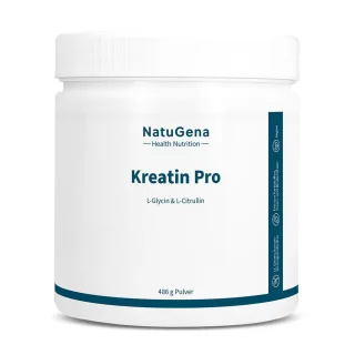 NatuGena Kreatin Pro | 486 g Pulver | mit Glycin & Citrullin | zitroniger Geschmack | vegan