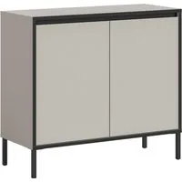 Home affaire Kommode NORT, Höhe: 92 cm, mit Metall Stabfuß, 2 Türen, 2 Einlegeböden, Anrichte, Sideboard, Schrank, Board, Highboard
