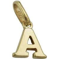 Schmuck Krone Kettenanhänger Anhänger Buchstabe " A " aus 375 Gelbgold, Gold 375