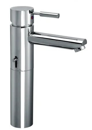 KAJA-Ipuri Einhebel-WT-Misch., erhöhter Ausl. Lä nge 175mm, Stiftheb., Ablfg., velourschrom 55045-E