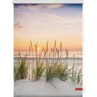 Seitenzugrollo Rollo Klemmfix, ohne Bohren, blickdicht, Nordseestrand, LICHTBLICK ORIGINAL, blickdicht, freihängend, Klemmfix