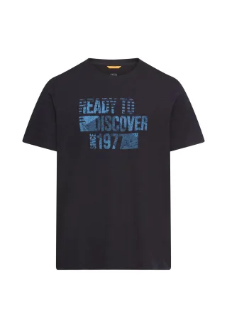 camel active - T-Shirt aus reiner Baumwolle dark navy - Gr. - XXL