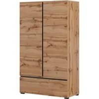 OTTO home Mehrzweckschrank Cross,Breite 89 cm, Highboard, Universalschrank, Garderobe Waescheschrank mit viel Stauraum, Einlegeböden verstellbar
