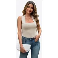 Imily Bela Strickweste Damen Ärmelloses Top mit Quadratausschnitt (Packung, 1-tlg., 1per-Pack) in Unifarbe