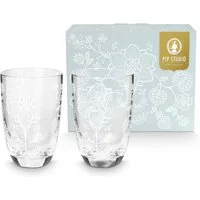 PiP Studio Cocktailglas Flower White Longdrinkglas 400ml Set2, Glas