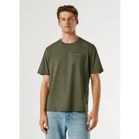Pepe Jeans T-Shirt CONTRAST CONNOR mit Rundhals und gesticktem Logo