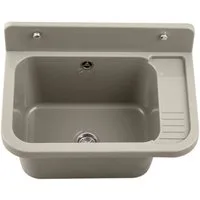 Lavre Waschbecken Vigo, Kunststoff Spülbecken Waschtrog Ausgussbecken, 50x33x21 cm