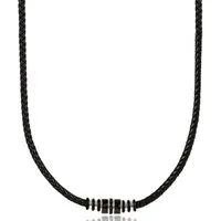 David Galvani Kette mit Anhänger Herren Leder Halskette Titan Forge