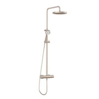 KLUDI LOGO Thermostat Dual Shower System, Kopfbrause 250 mm Stainless Brushed Nickel 68082N5-00