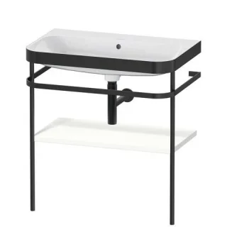 Duravit Happy D.2 Plus c-bonded Set mit Metallkonsole Weiß Seidenmatt 775x490x850 mm - HP4737N3636 HP4737N3636
