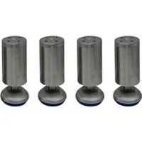 HOOZ Möbelfuß 4er Set Möbelfuß Edelstahl 15cm - höhenverstellbar, (Set, 4-St., 15 cm), in 4 verschiedenen Größen