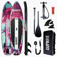 SF SUPRFIT Inflatable SUP-Board Stand-Up Paddling Board Miami Mint, Touring, Komplettset – kein zusätzliches Zubehör nötig