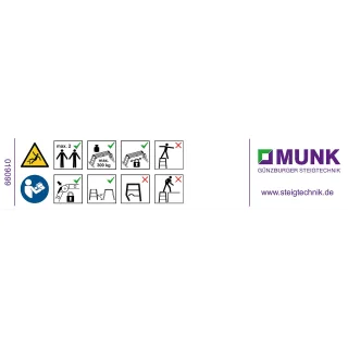 Munk Hinweis-Aufkleber für Arbeitsdiele / Maschinenpodest - 019167