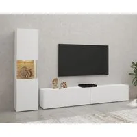 Home affaire Wohnwand Ava, Wohnzimmer-Set hängend/stehend montierbar, Vitrine, Lowboard, 2-tlg.