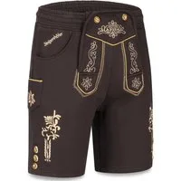Steigenhöfer Manufaktur Jogginghose "MORITZ" kurze Jogginghose im Lederhosen Look Herren Tracht für Oktoberfest Wiesn und weitere Feierlichkeiten